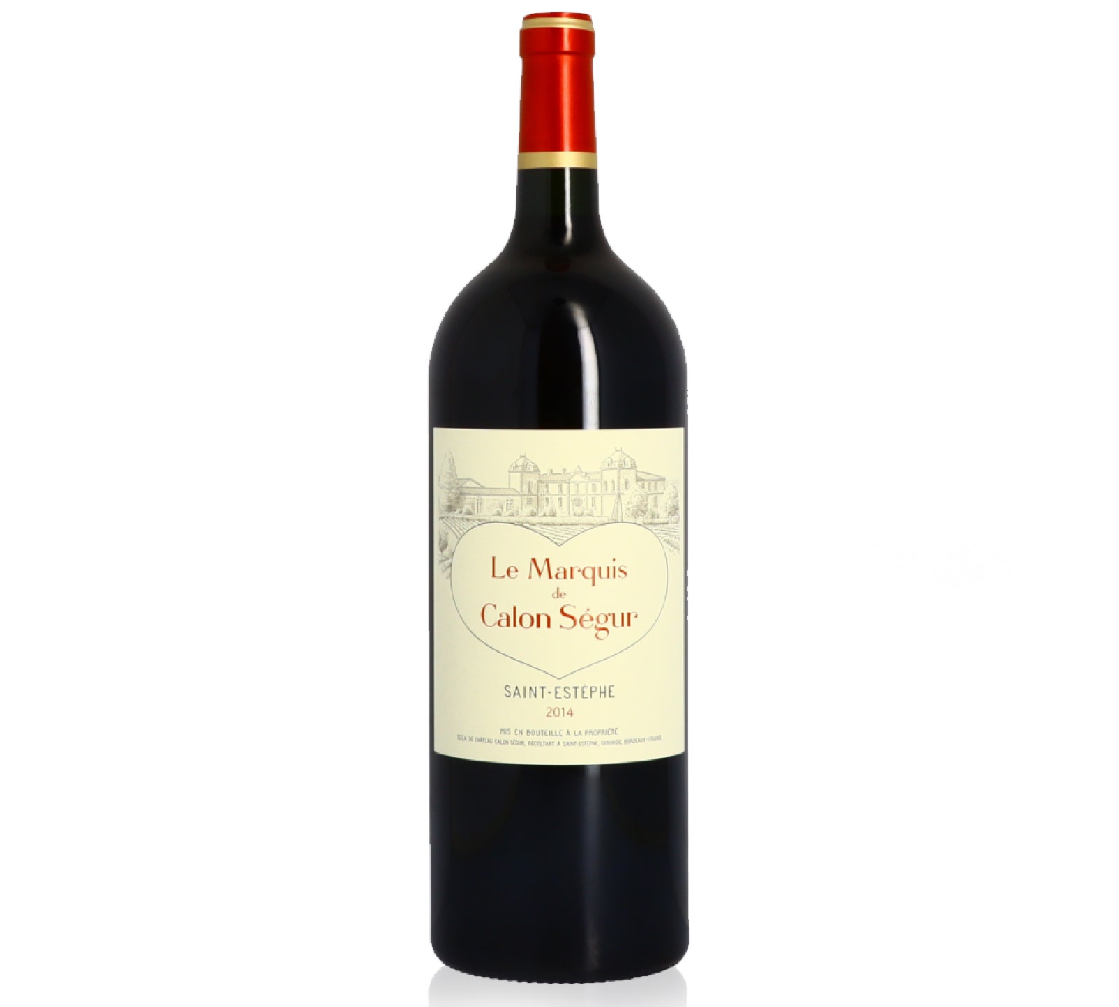 Red wine magnum bottle of Le Marquis de Calon Segur 2014