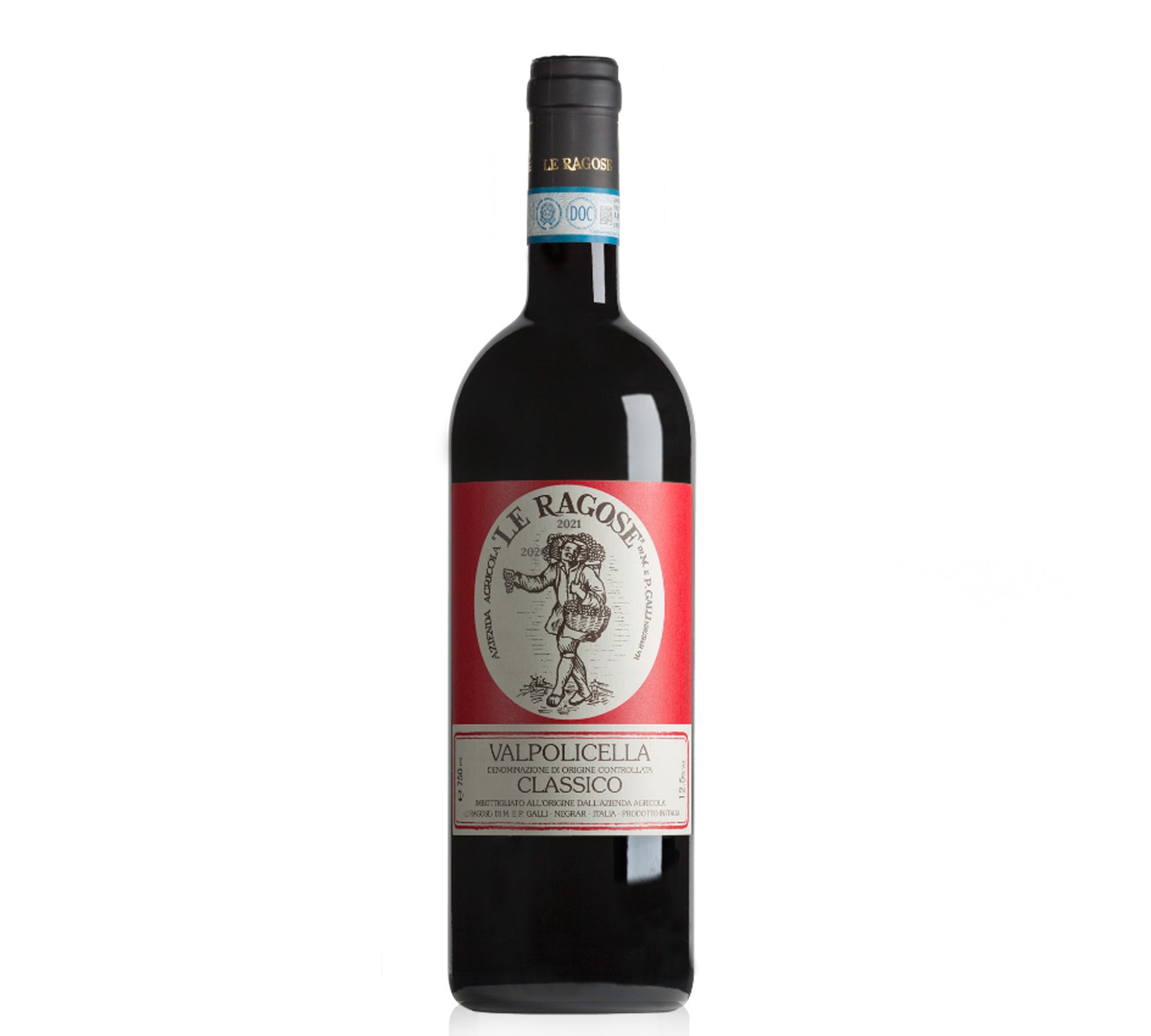 A bottle of Le Ragose Valpolicella Classico DOCG red wine