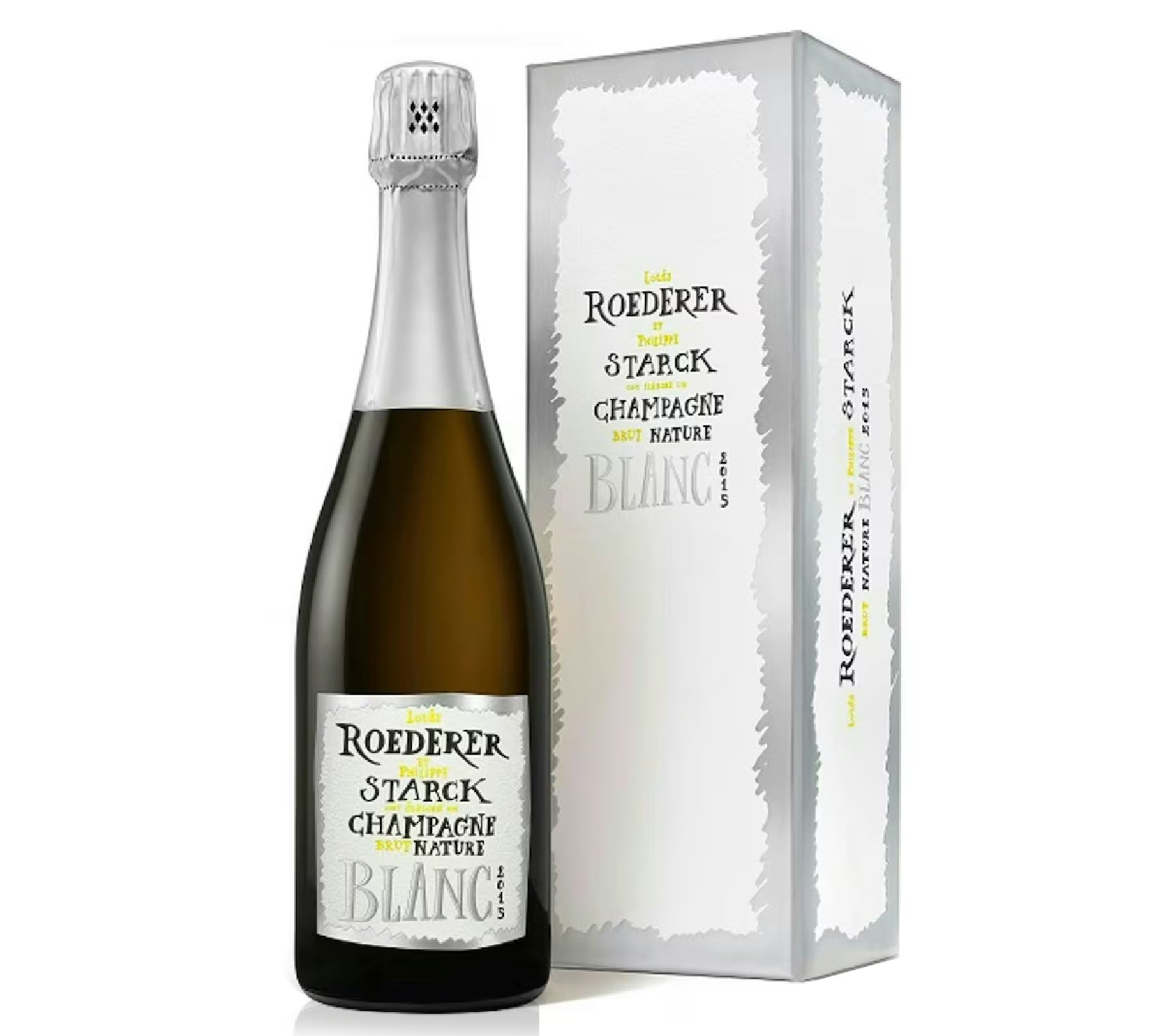 Louis Roederer Champagne Brut Nature 2015 750ml with a gift box.