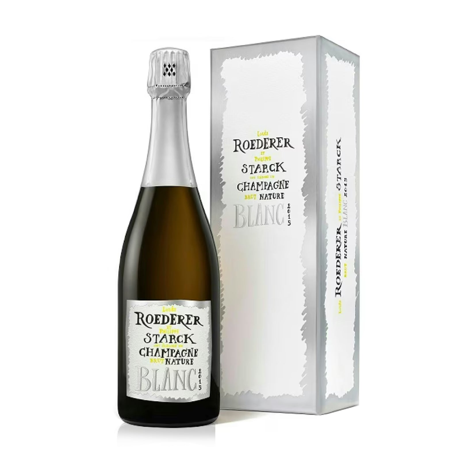 Louis Roederer Champagne Brut Nature 2015 750ml with a gift box.