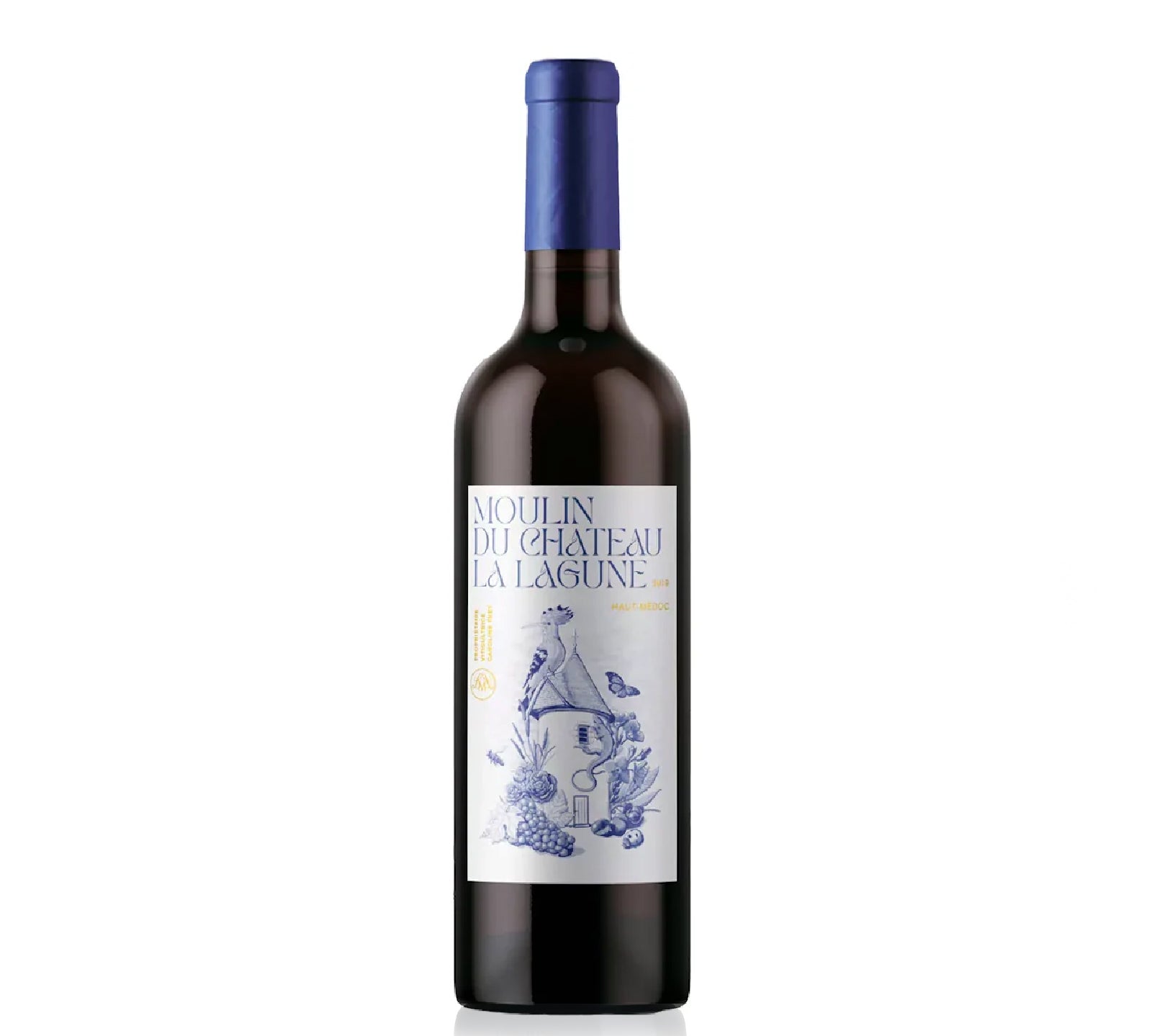 A bottle of Moulin Du Chateau La Lagune Haut-Medoc red wine