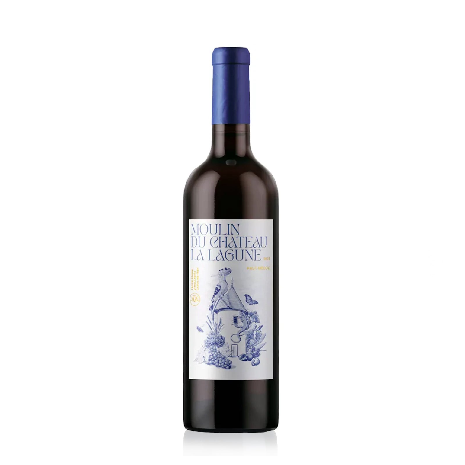 A bottle of Moulin Du Chateau La Lagune Haut-Medoc red wine