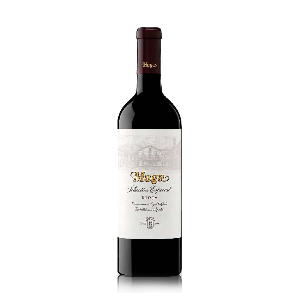 A bottle of Muga Selection Espcial red wine