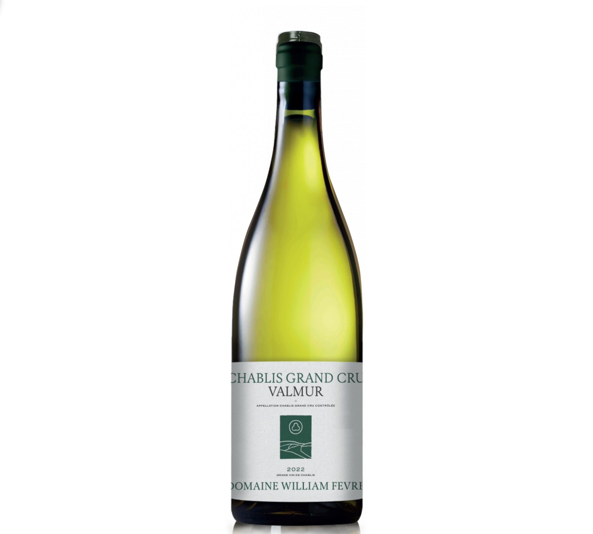 Domaine William Fevre Chablis Valmur Grand Cru 2022, 750ml bottle featuring powerful minerality, rich texture, and exceptional depth from the Valmur Grand Cru vineyard in Chablis.