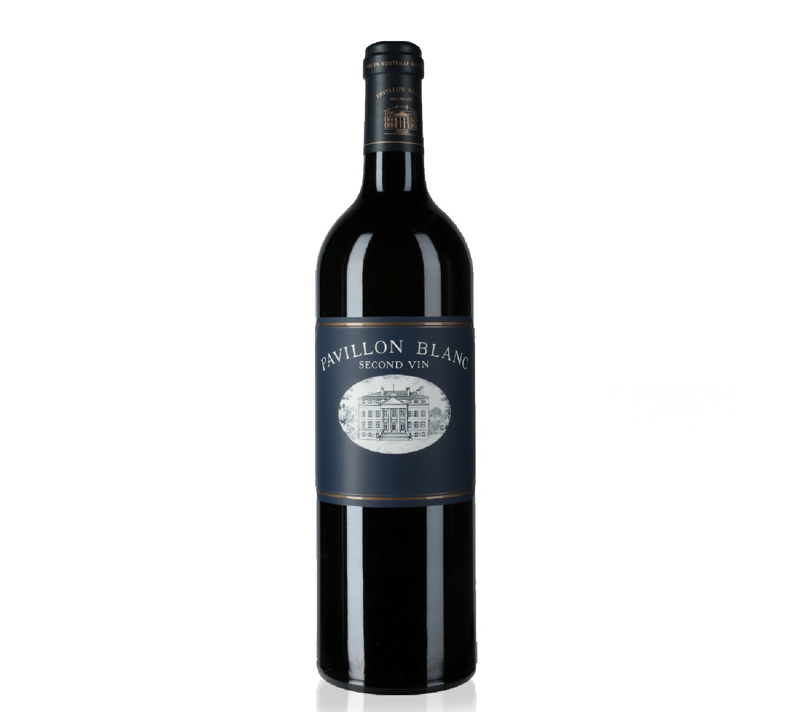 Bottle of Pavillon Blanc Second Vin by Château Margaux, a fresh and elegant white wine with floral and citrus notes.