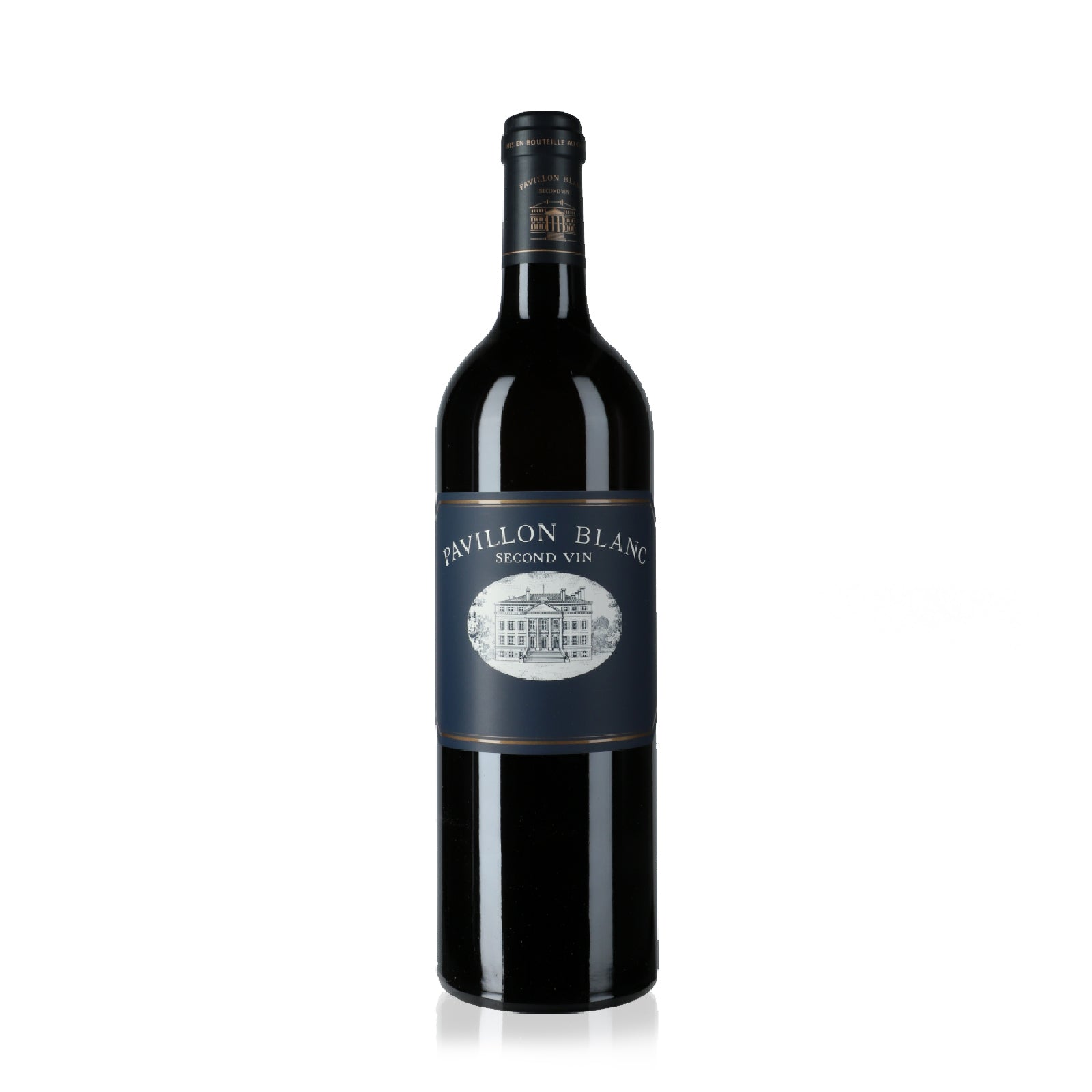 Bottle of Pavillon Blanc Second Vin by Château Margaux, a fresh and elegant white wine with floral and citrus notes.