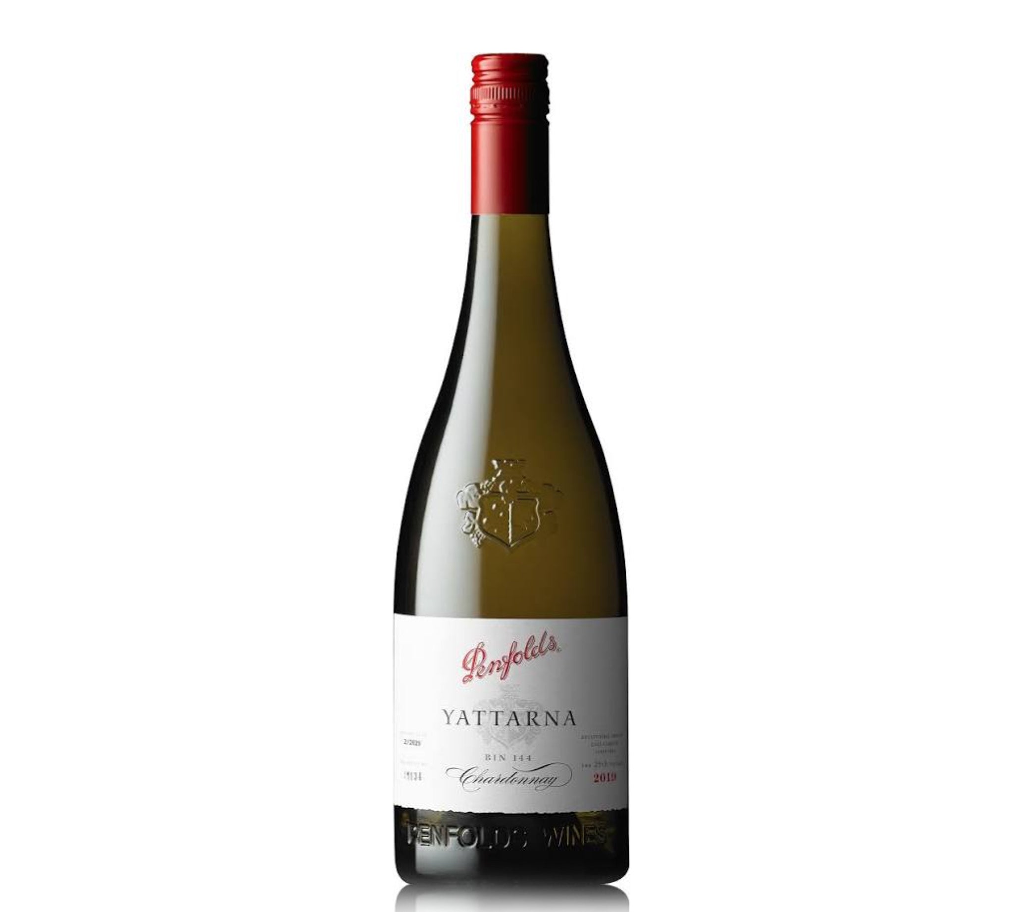A bottle of Penfolds Yattarna Chardonnay 2019 white wine.