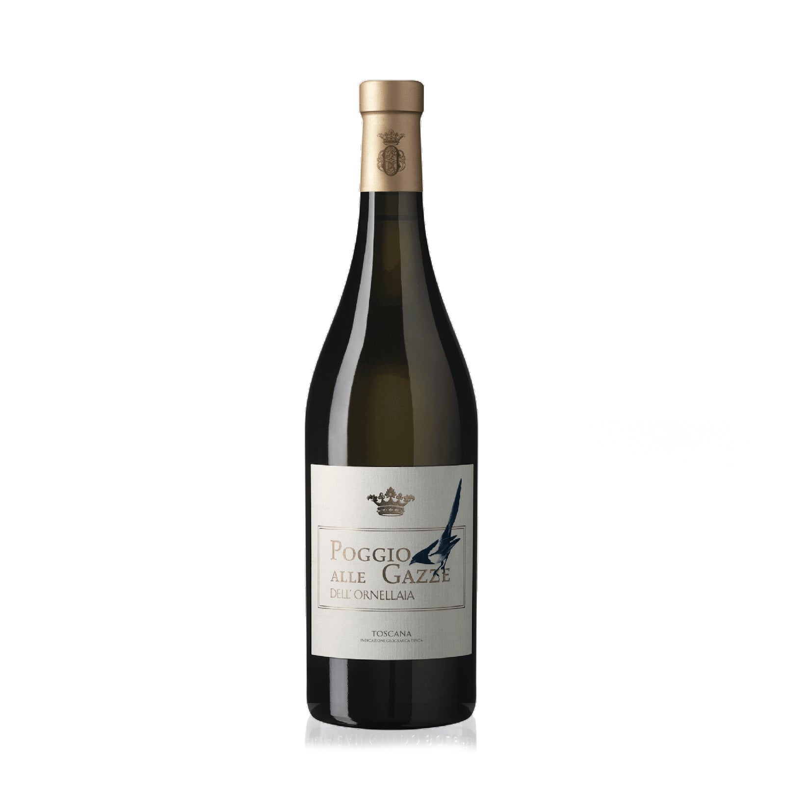 Bottle of Poggio alle Gazze Dell’Ornellaia 750ml, a luxurious Italian white wine with notes of citrus, white flowers, and stone fruits, delivering a rich, elegant, and balanced palate.