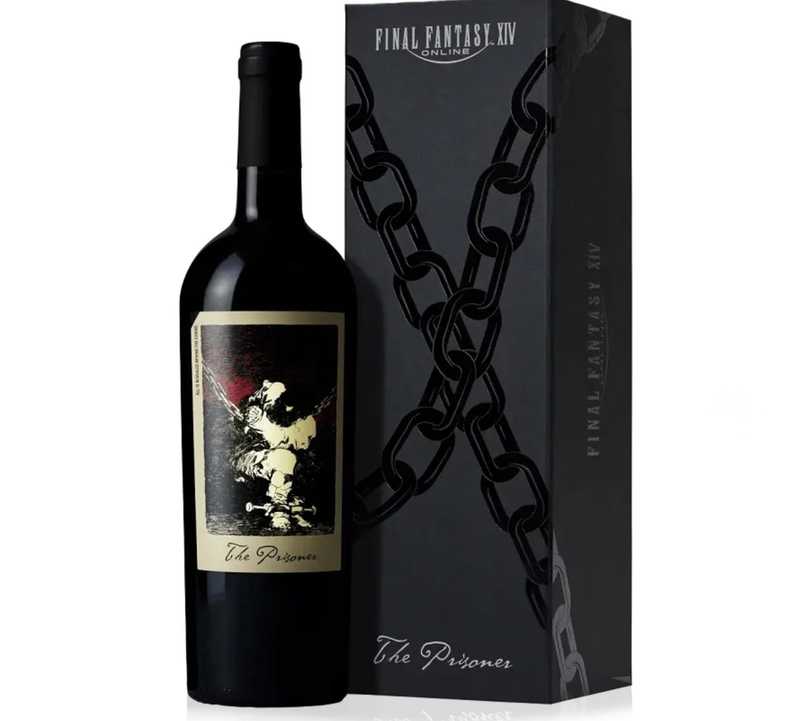 The Prisoner Red Blend Final Fantasy XIV Limited Edition wine label, 2021