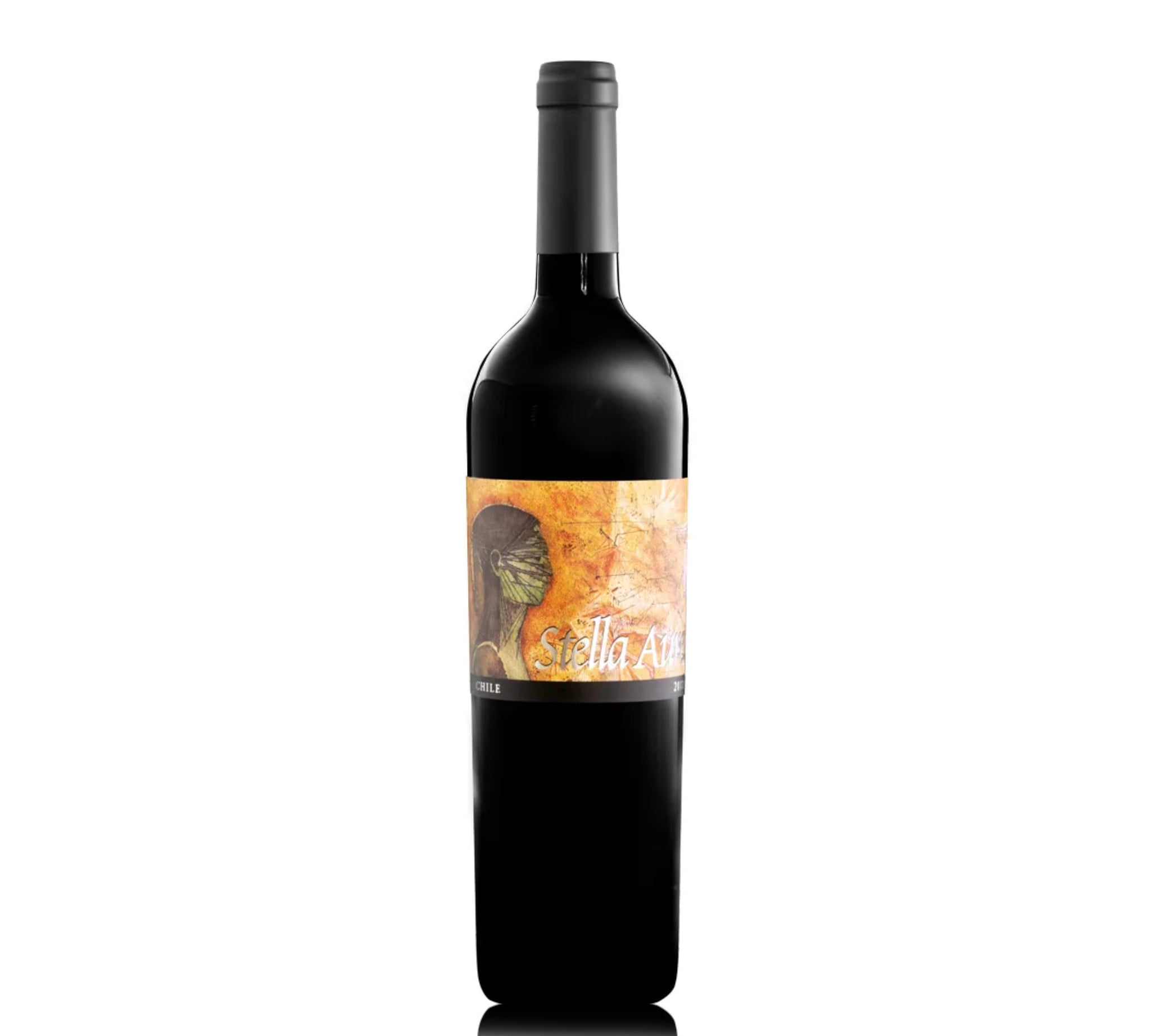 A bottle of Quebrada de Macul Stella Aurea red wine