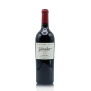A bottle of Schrader CCS 2019 red wine.