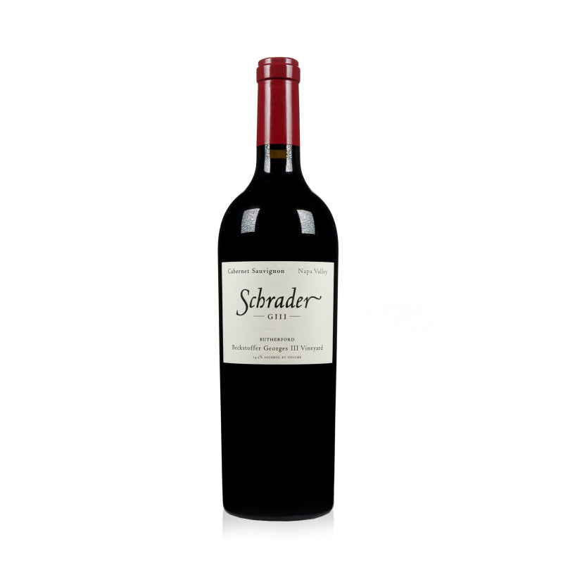 A bottle of Schrader Cellars CCS Cabernet Sauvignon red wine