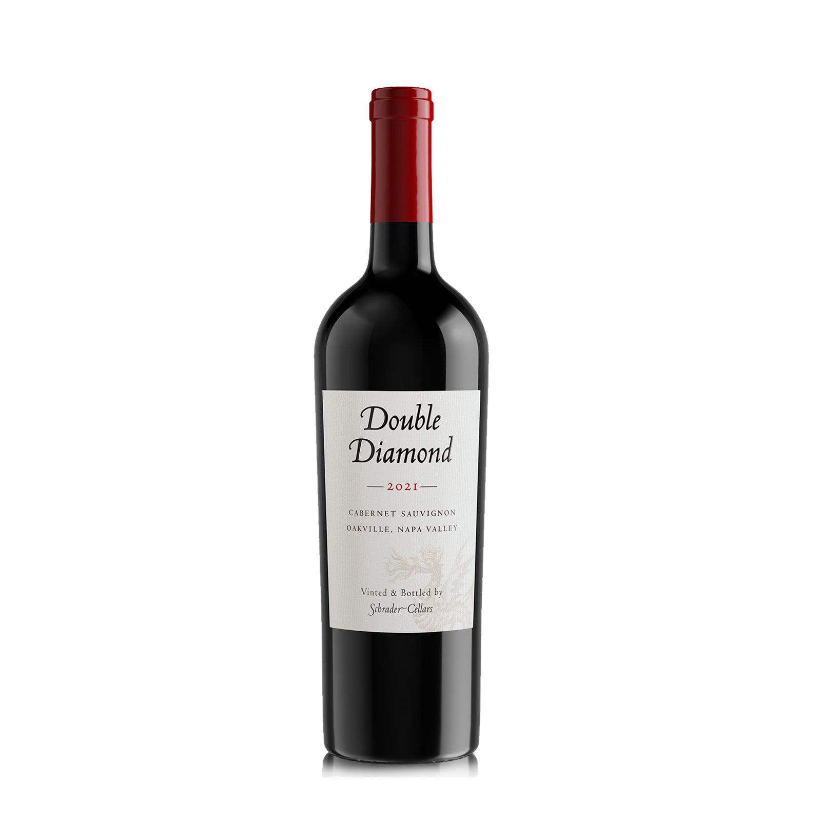A bottle of Schrader Cellars Double Diamond Cabernet Sauvignon 2021