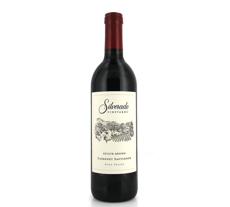 Bottle of Silverado Estate Napa Valley Cabernet Sauvignon red wine
