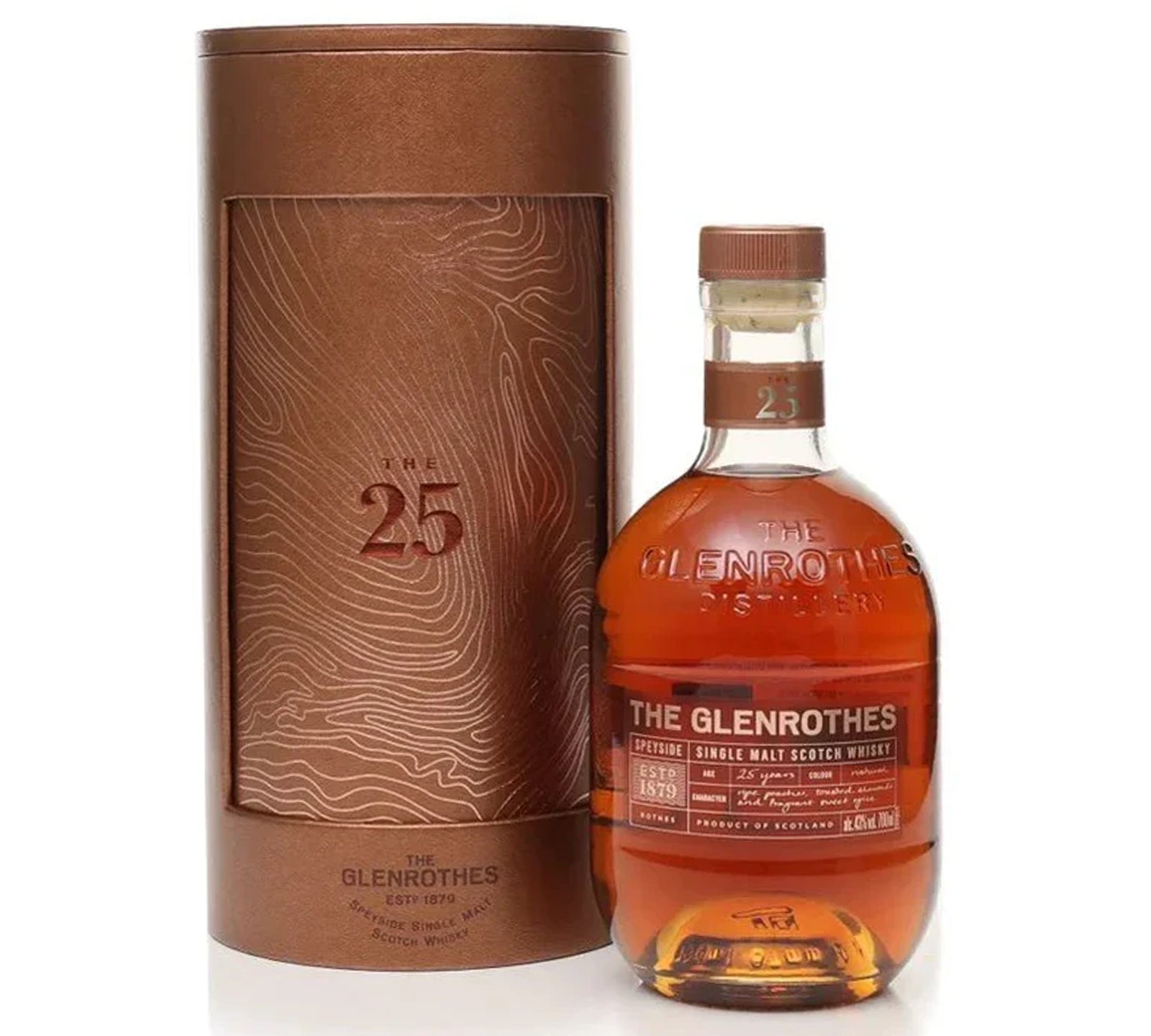 The Glenrothes whisky bottle and packaging on a white background