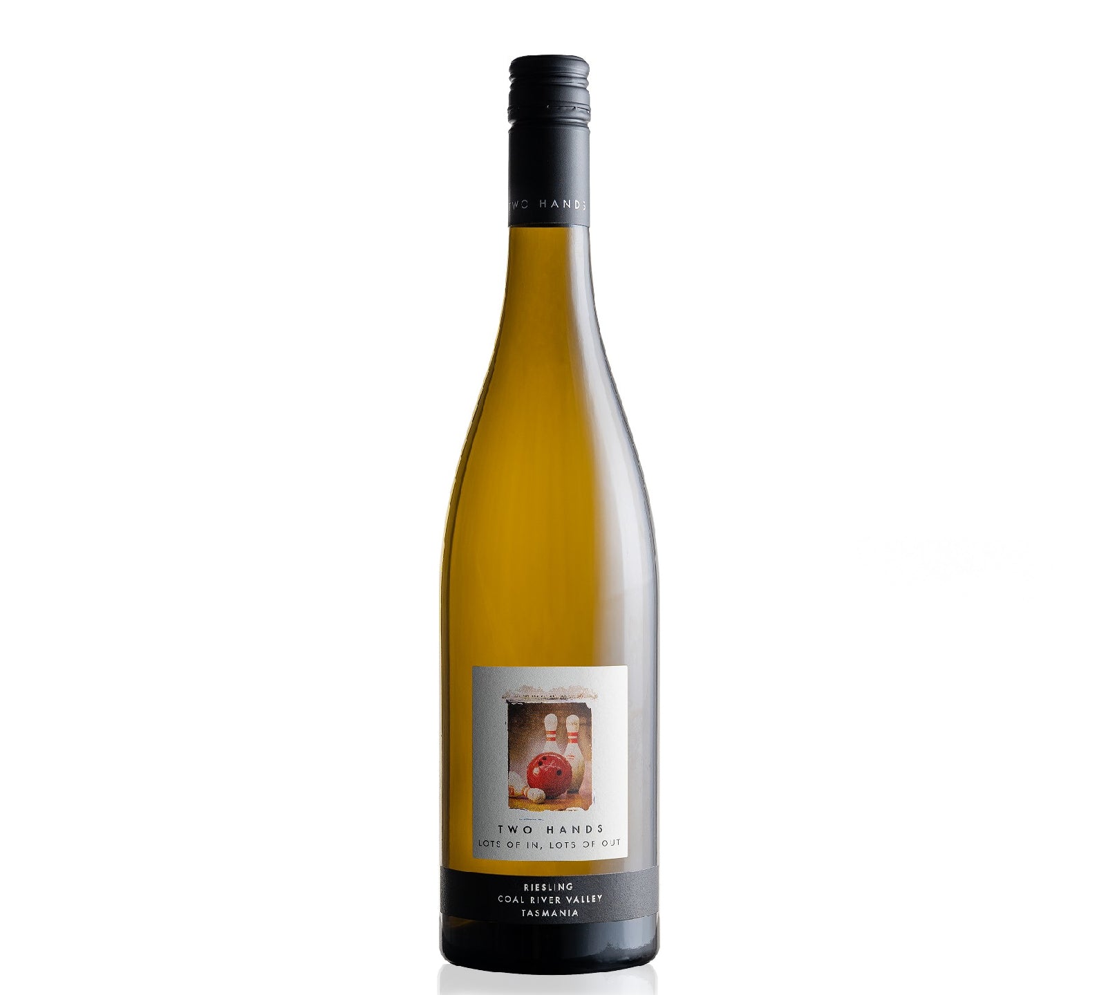 Two Hands Wines Lots of In Lots of Out Riesling, a vibrant Australian white wine bursting with citrus, green apple, and floral notes, known for its crisp acidity and refreshing finish.