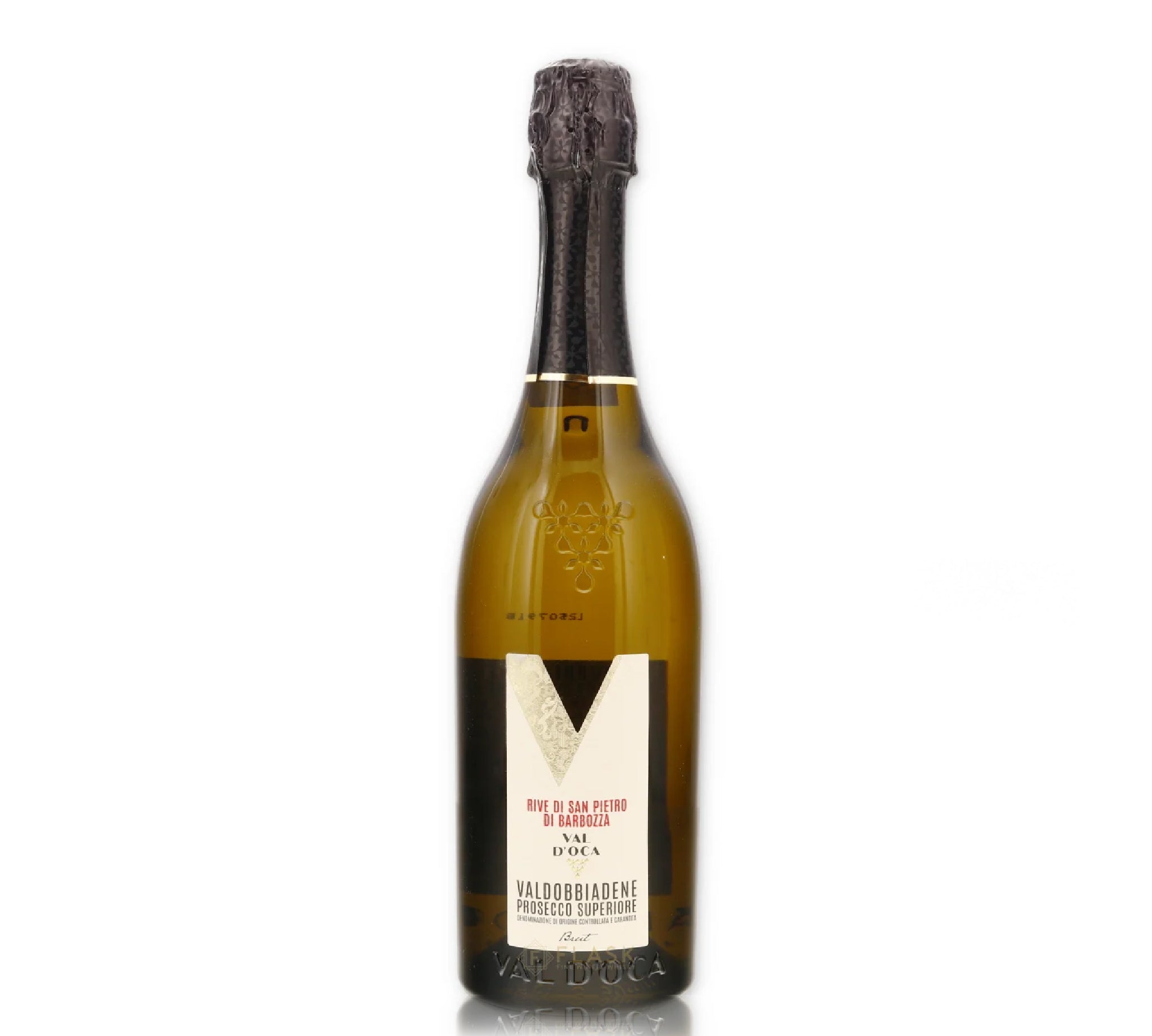 Val d’Oca Rive di San Pietro di Barbozza Valdobbiadene Prosecco Superiore NV 750ml, sparkling Italian wine with fresh fruit aromas and crisp, elegant finish.