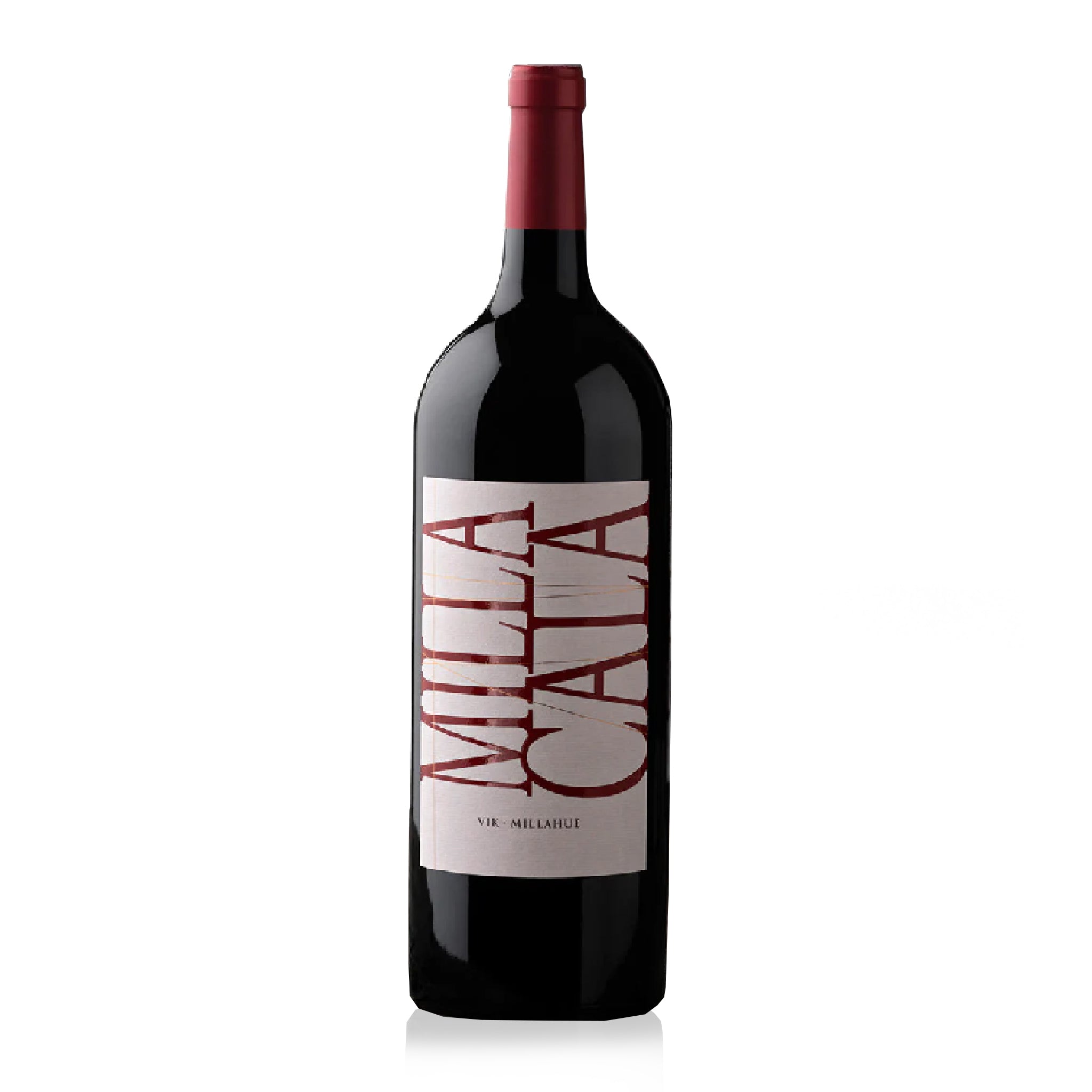 Bottle of VIK Milla Cala Chilean red blend with ripe dark fruit, spice, and cocoa notes.