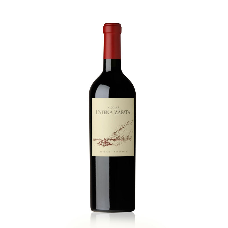 Catena Zapata Nicholas 2019 red wine bottle.