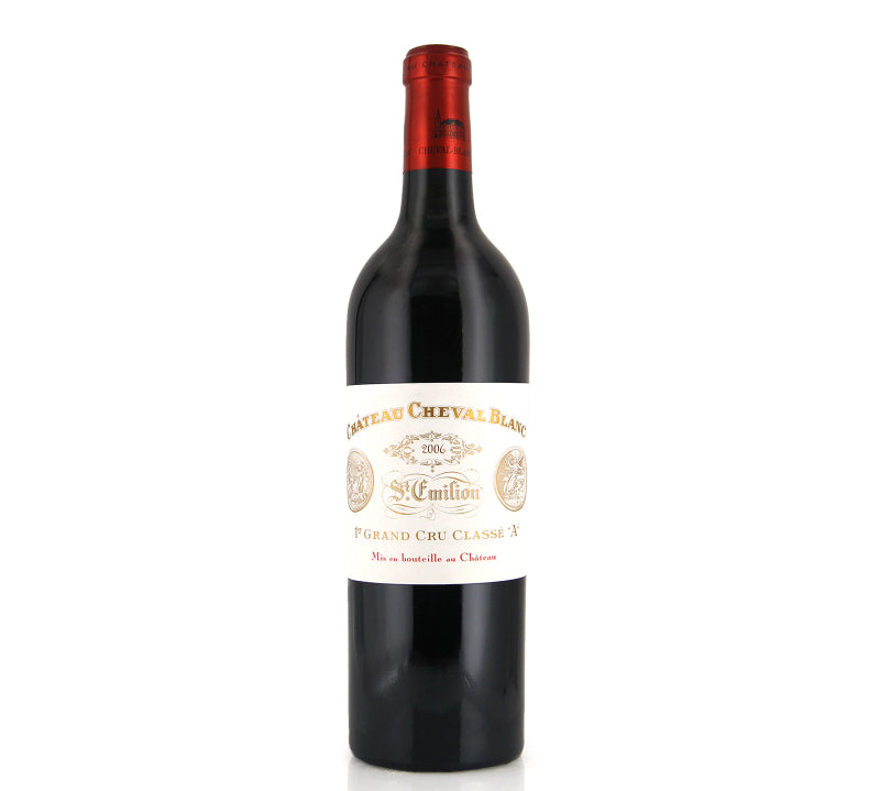 A bottle of Chateau Cheval Blanc Saint Emilion 2006 red wine