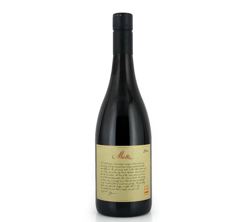A bottle of Lethbridge Varietal Mietta Pinot Noir Geelong 750ml