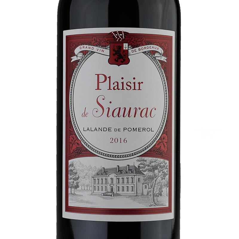 Plaisir De Siaurac Lalande-de-Pomerol 2016 750ml