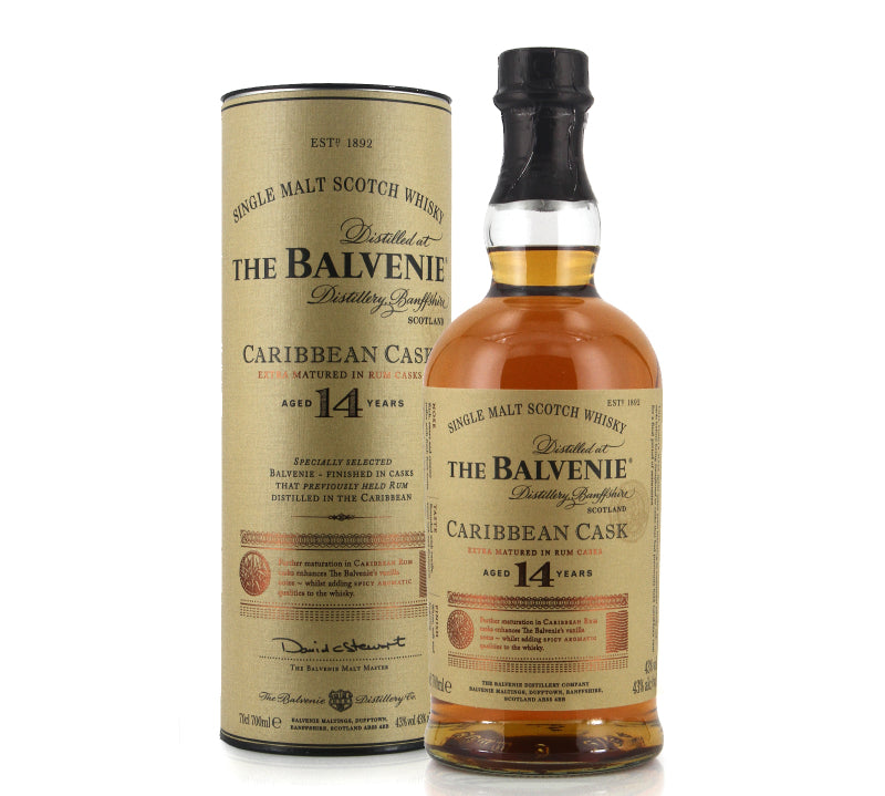Balvenie 14 Year Caribbean Cask Single Malt Scotch Whisky 700ml bottle