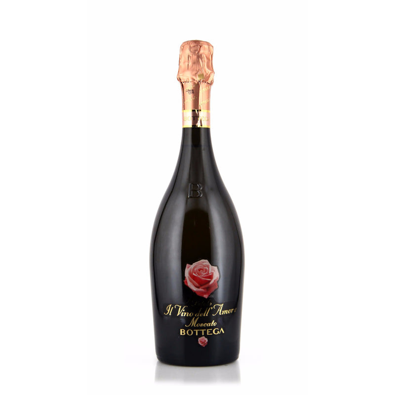 A bottle of Bottega Moscato Petalo Dell'amore NV sparkling wine.