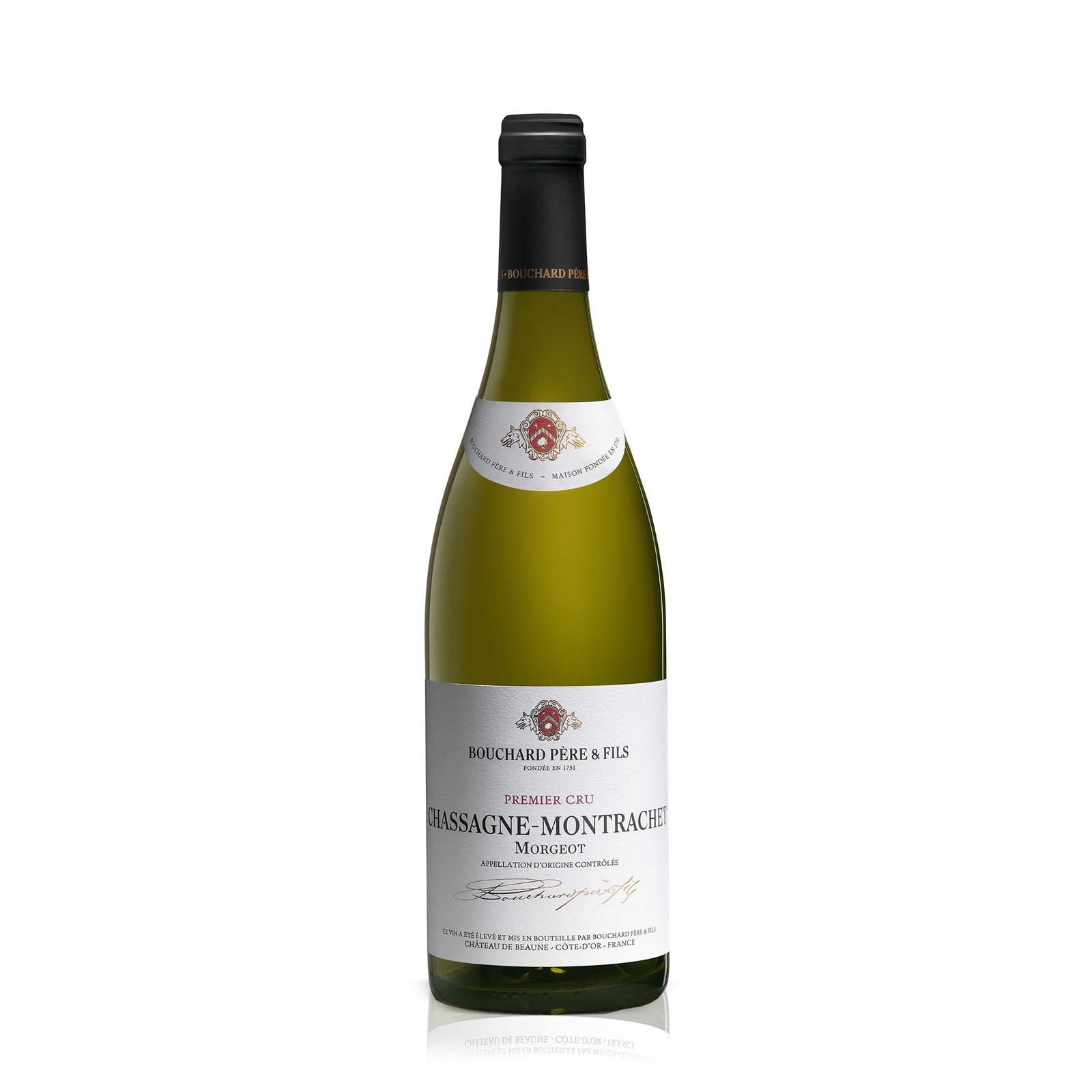 Bottle of Bouchard Pere & Fils Chassagne-Montrachet Morgeot Premier Cru white wine