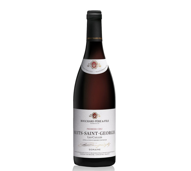 A bottle of Bouchard Pere & Fils Nuits-St-Georges Les Cailles red wine