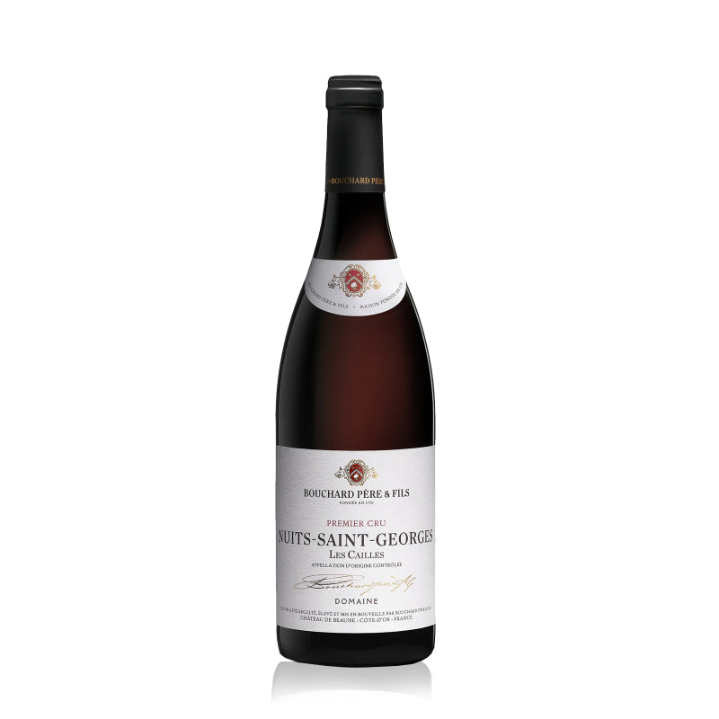 A bottle of Bouchard Pere & Fils Nuits-St-Georges Les Cailles red wine