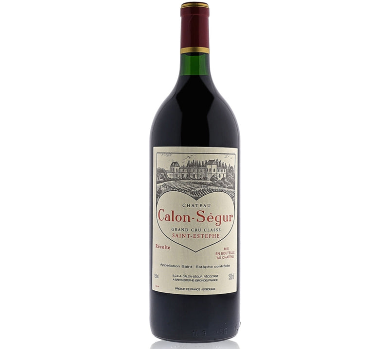 A magnum bottle of Chateau Calon Segur St-Estephe red wine