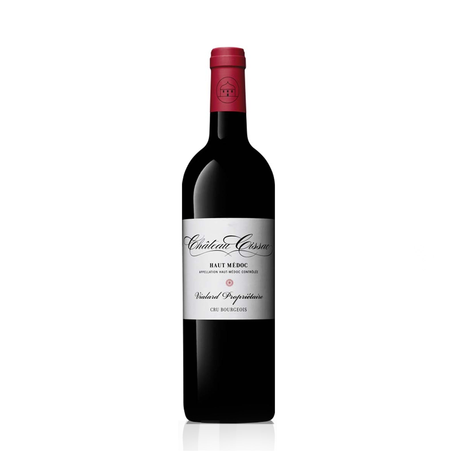 Bottle of Chateau Cissac Haut-Medoc red wine