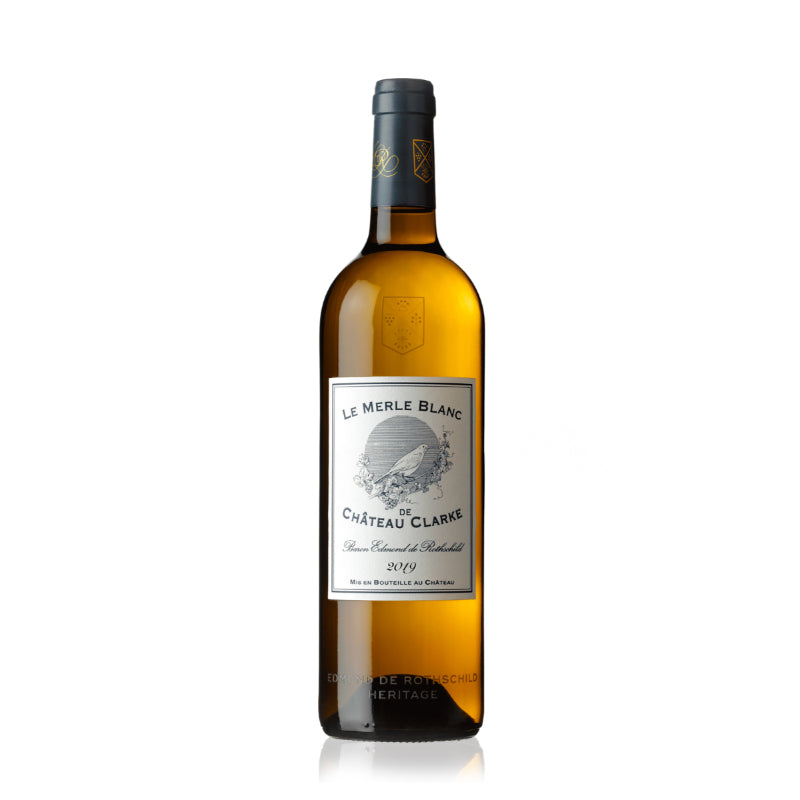 A bottle of Chateau Clarke Le Merle Blanc wine