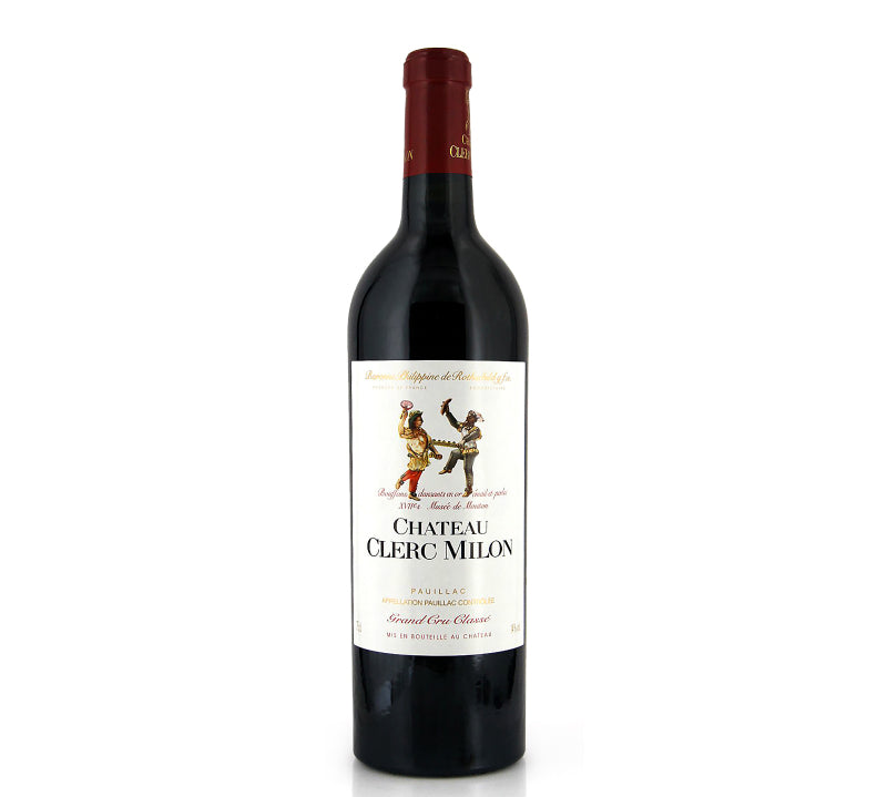 Bottle of Chateau Clerc Milon Rothschild Pauillac red wine