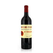 Chateau Figeac Saint Emilion red wine bottle front view.