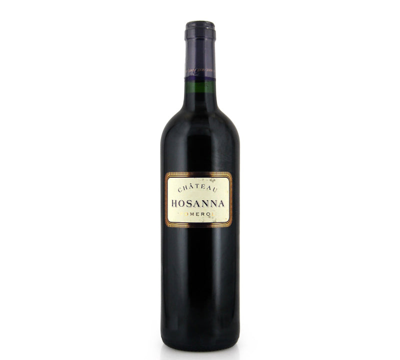 Bottle of Chateau Hosanna Pomerol red wine