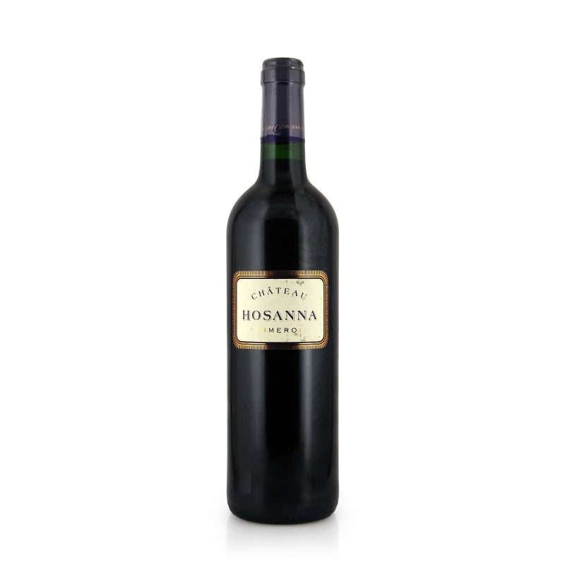 Bottle of Chateau Hosanna Pomerol red wine