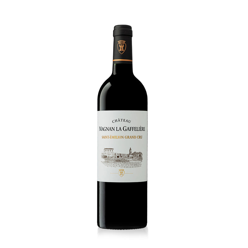 A bottle of red wine Chateau Magnan La Gaffeliere St-Emilion