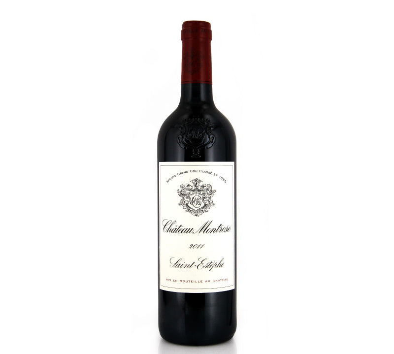 Bottle of Chateau Montrose St-Estephe 2011 red wine