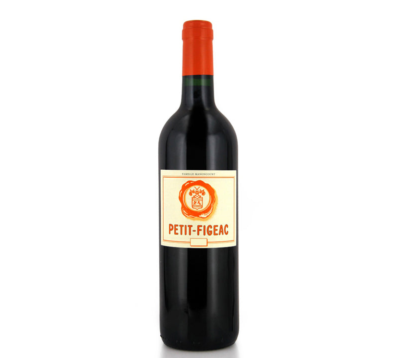 A bottle of Petit Figeac St-Emilion red wine 