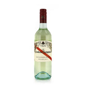 Bottle of D'Arenberg Broken Fishplate Sauvignon Blanc white wine with a white label and red accents.