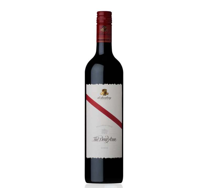 A bottle of D'Arenberg Dead Arm Shiraz McLaren red wine.