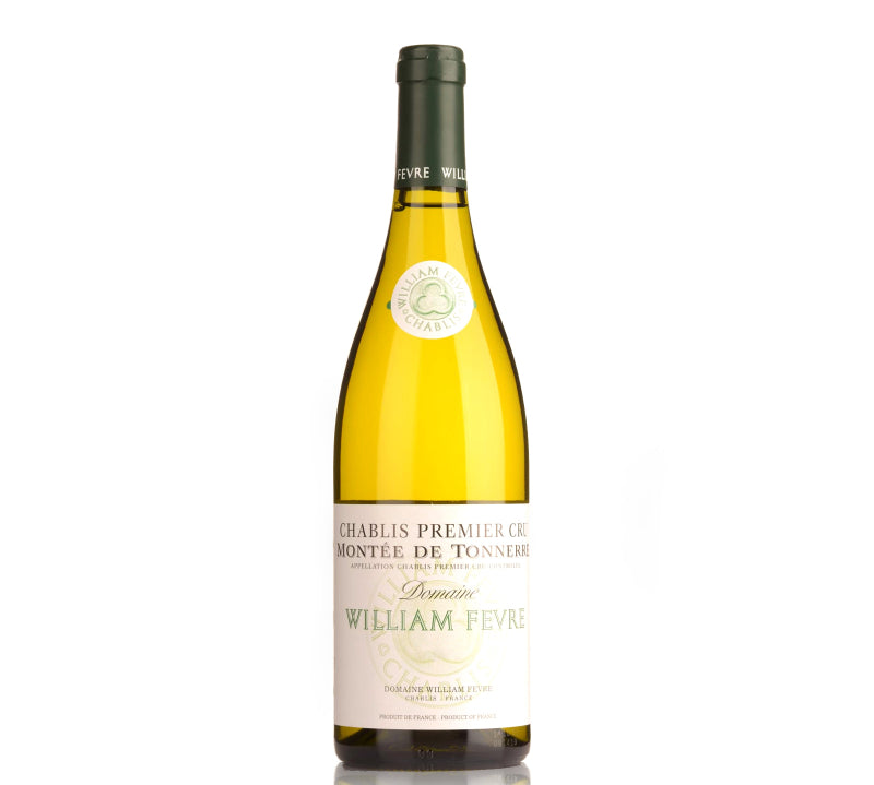 Domaine William Fevre Chablis Montée de Tonnerre Premier Cru, 750ml bottle offering intense minerality, floral aromas, and elegant complexity from one of Chablis’ most acclaimed Premier Cru sites.