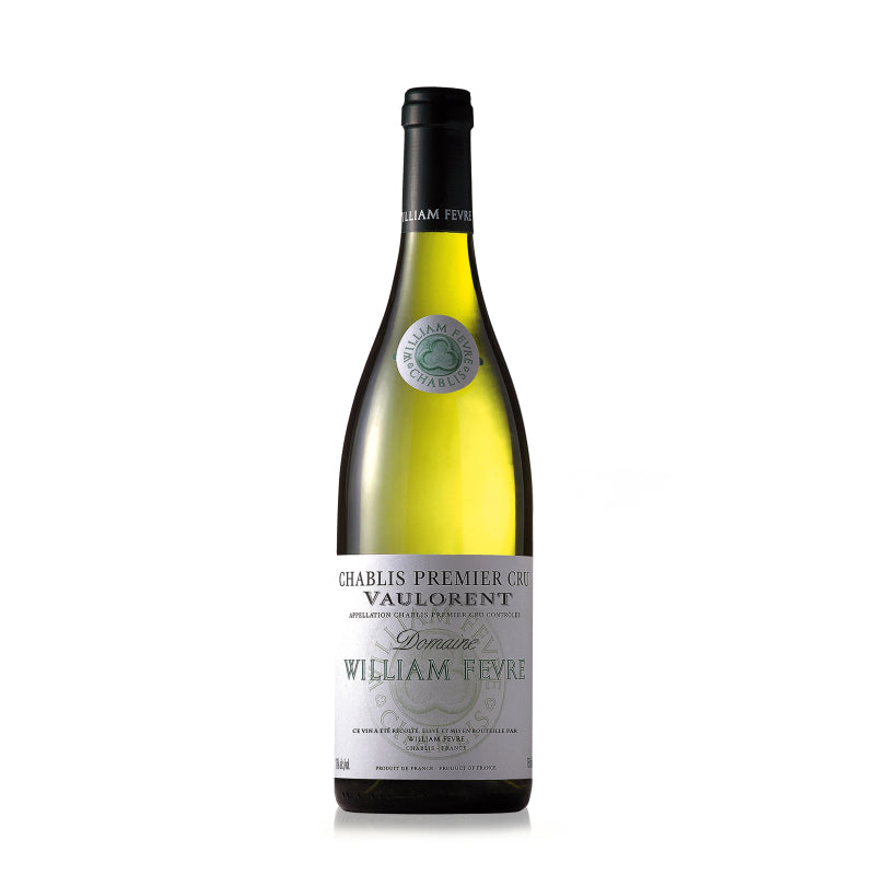 Domaine William Fevre Chablis Vaulorent Premier Cru, 750ml bottle featuring vibrant acidity, floral notes, and refined minerality from the Vaulorent Premier Cru vineyard in Chablis.