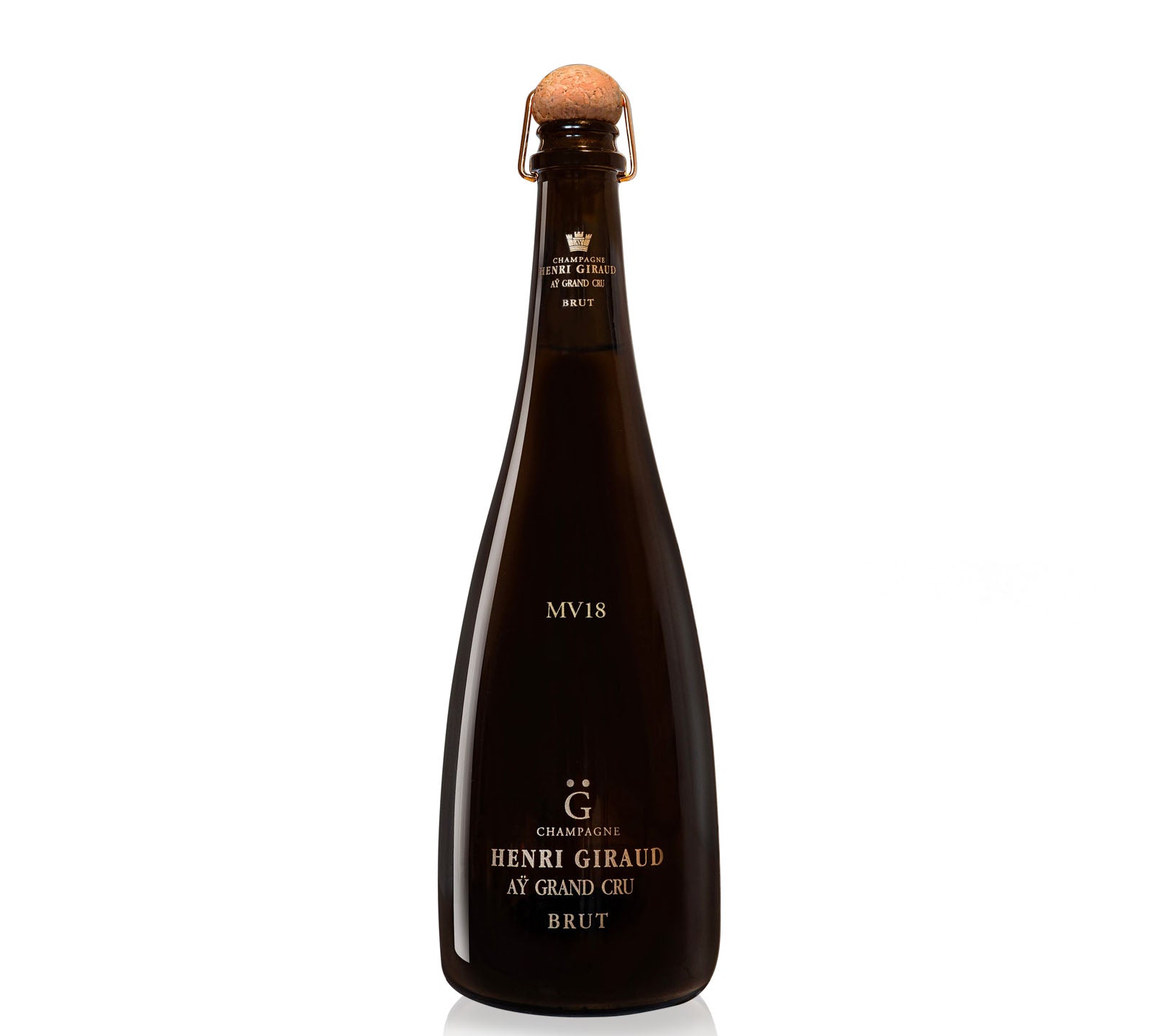 A bottle of Henri Giraud Champagne Ay Grand Cru MV18