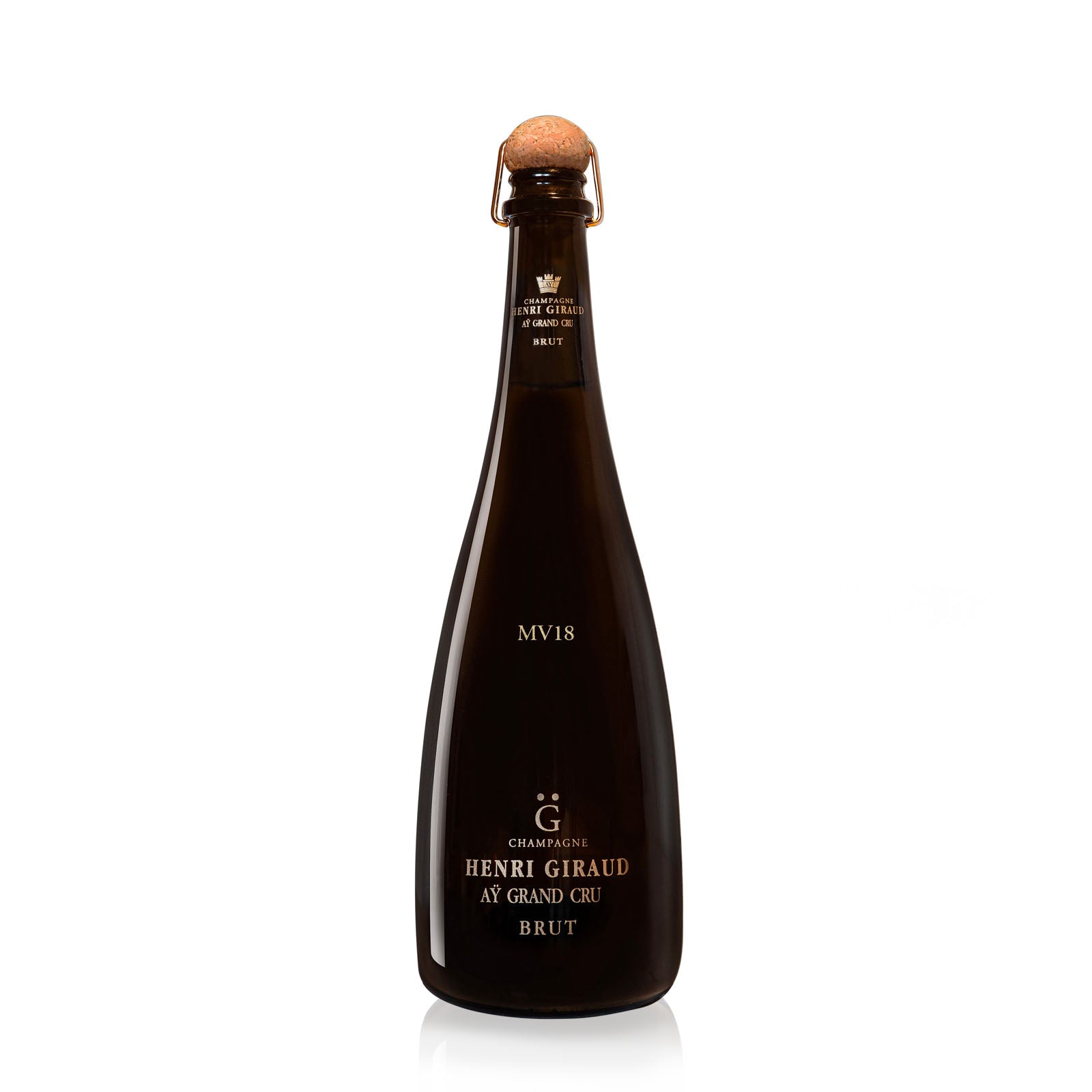 A bottle of Henri Giraud Champagne Ay Grand Cru MV18