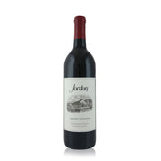 A bottle of Jordan Alexander Valley Cabernet Sauvignon red wine.