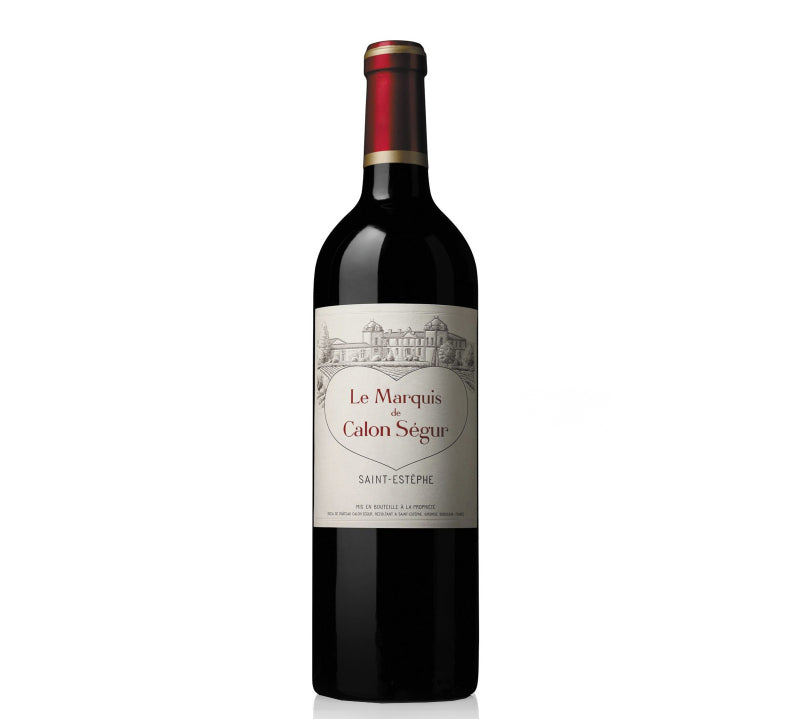 A bottle of Le Marquis De Calon Segur St-Estephe red wine