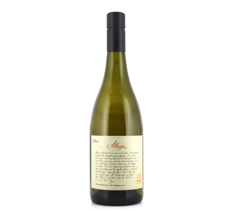 A bottle of Lethbridge Varietal Allegra Chardonnay Geelong white wine